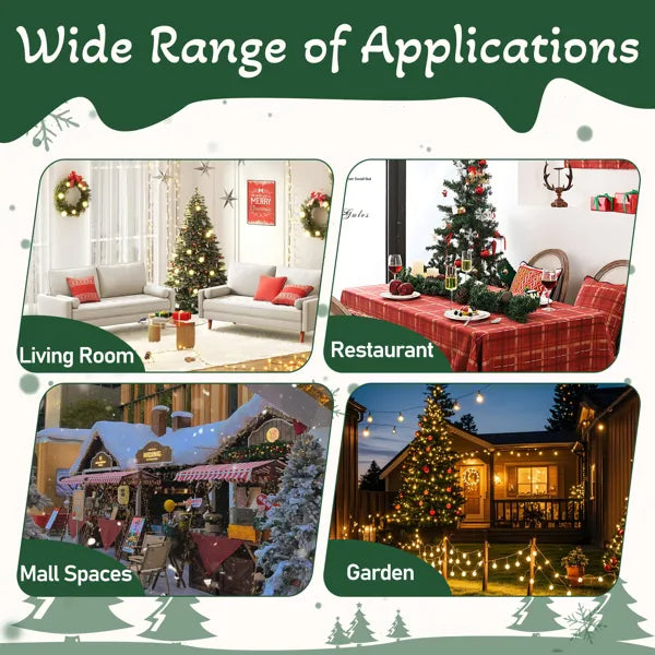 4FT Pre-Lit Christmas Tree with 110 Warm White LED Lights