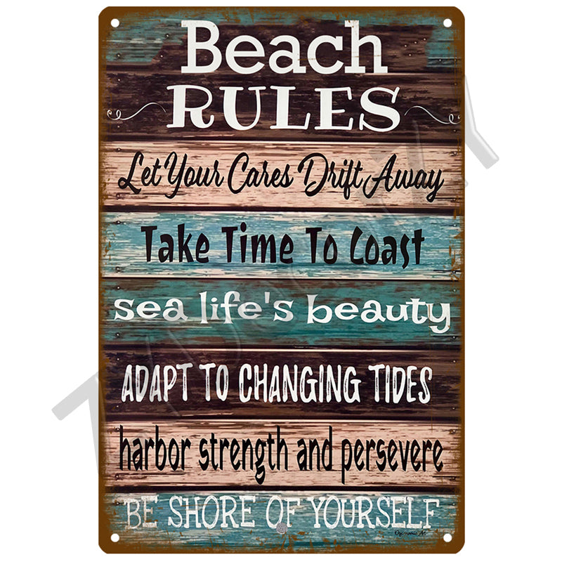 Antique Iron Sheet Wall Art for Home & Cafe Decor - 20x30cm