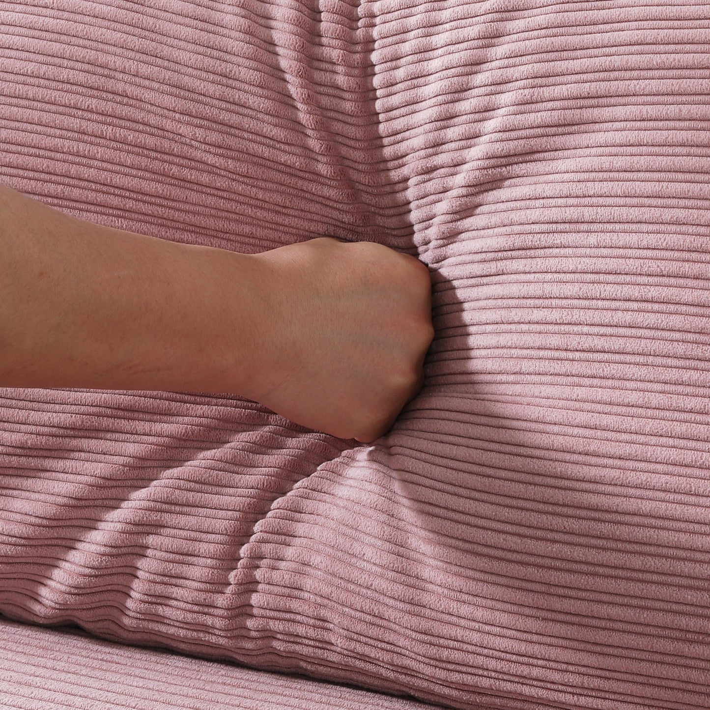 53-Inch Pink Sofa for Small Spaces - Modern Corduroy Design