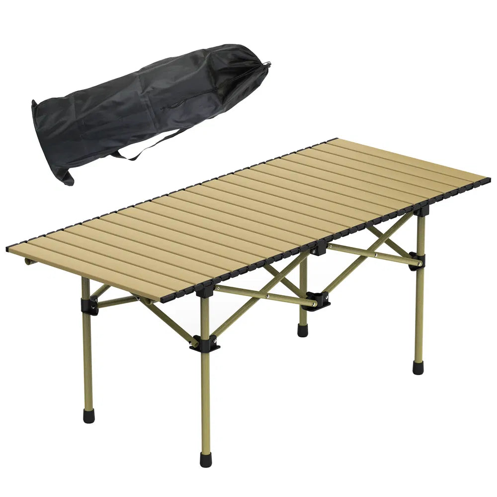 Portable Folding Camping Table - Heavy Duty Carbon Steel, L120x55CM