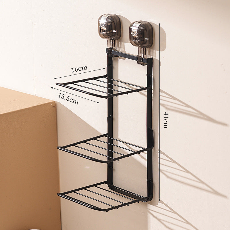 Wall-Mounted Dish Rack with Suction Cups - Multi-Purpose Kitchen Storage