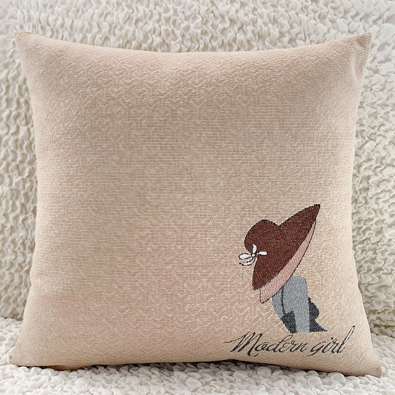Square Bed Window Cushion Cover - 45x45cm Home Decor Pillows