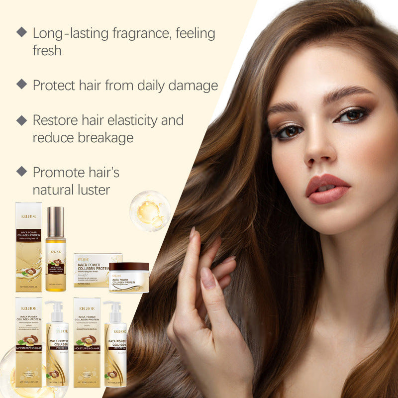 EELHOE Collagen Hair Care Set - Shampoo, Conditioner, Hair Mask & Oil