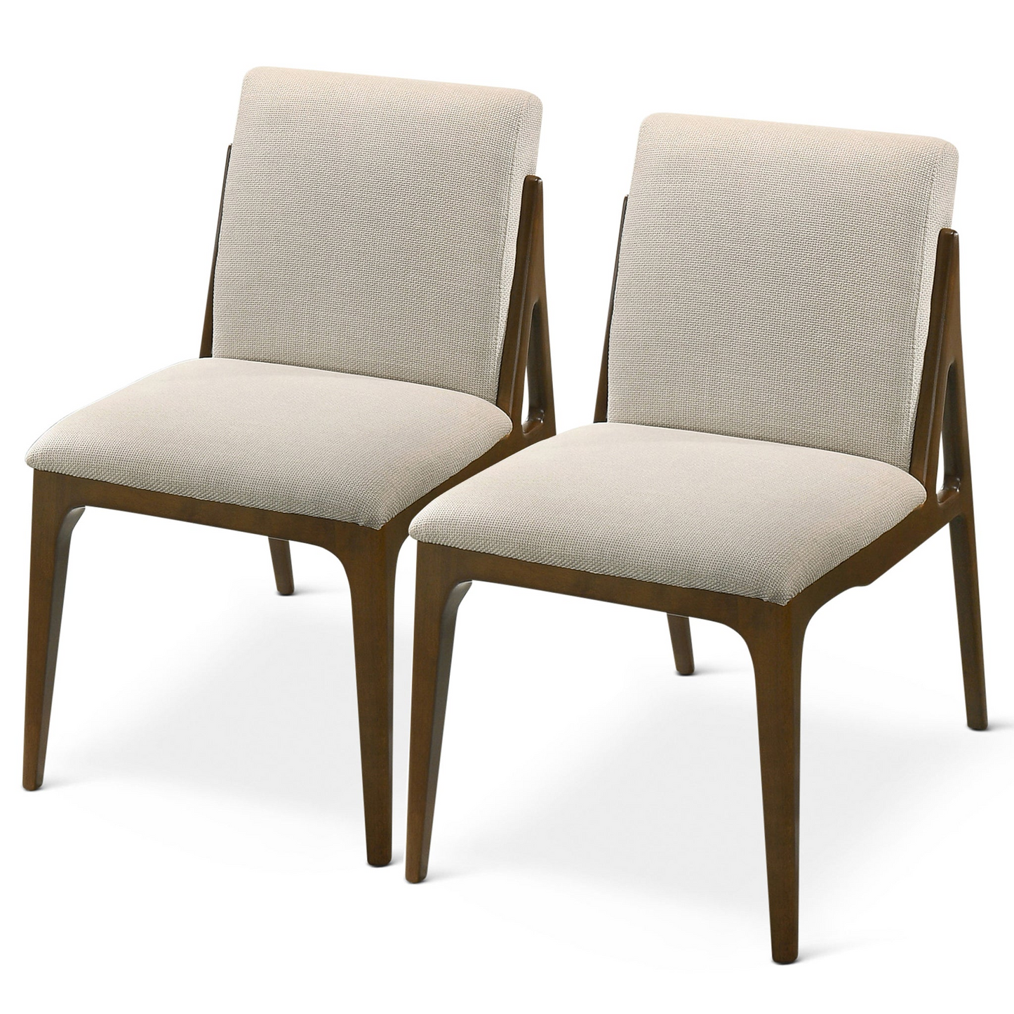 Grivelle Cream Fabric Dining Chair Set Of 2