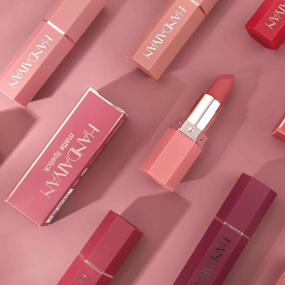 Waterproof Nude Matte Lipstick Set - Durable, 6 Colors for Lip Makeup