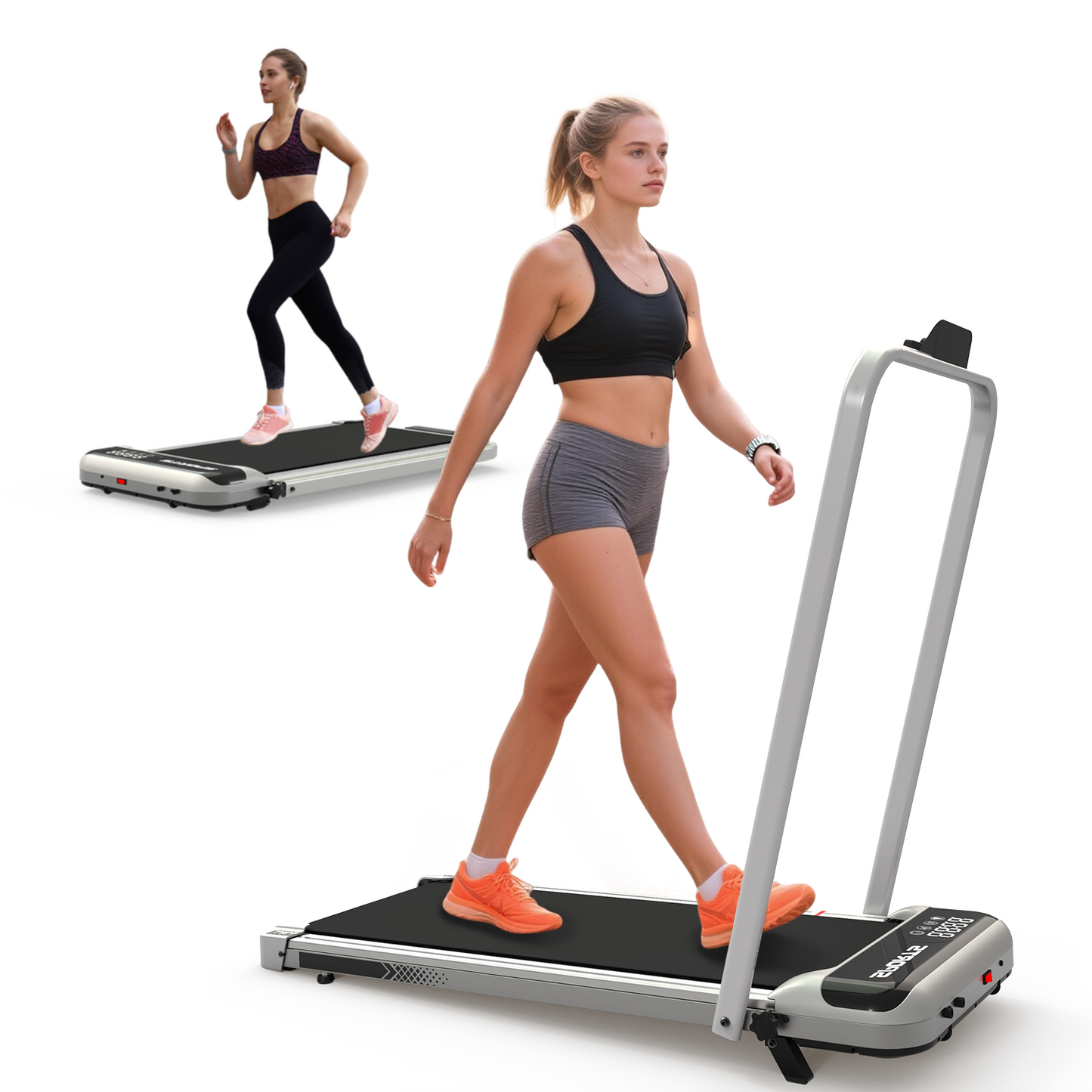 3 in 1 Foldable Under Desk Treadmill with Incline & LED Display