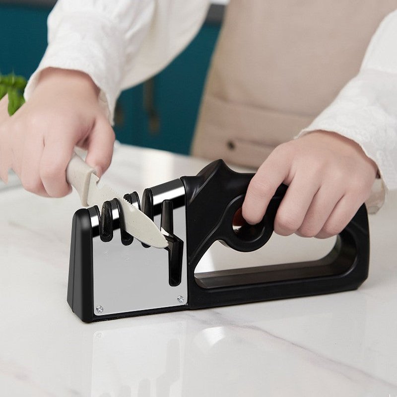 Kitchen Knife Sharpening Stone Fixable Angle Sharpener Household Tool Black