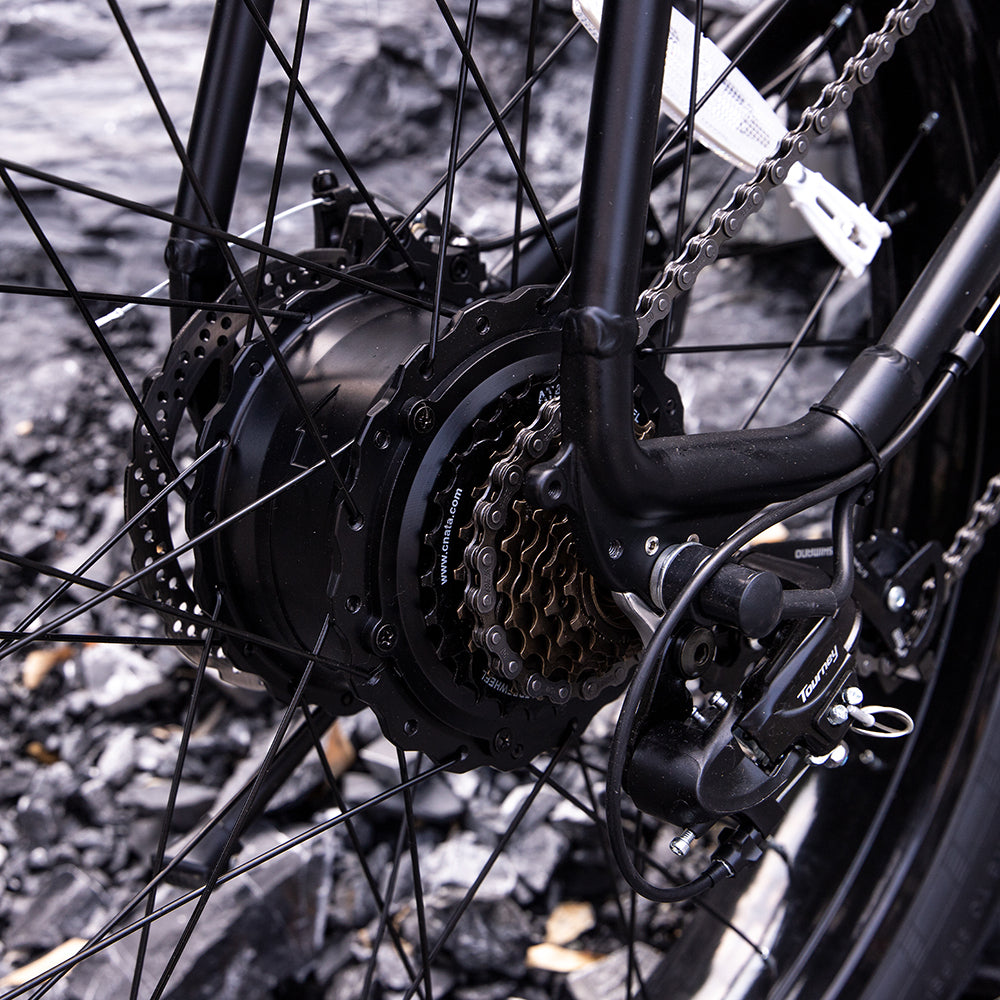 1000W Electric Fat Tire Mountain Bike - 26x4 Inch, Black