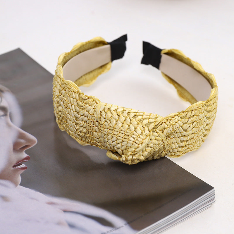 Women's Straw Knot Headband - Multiple Colors