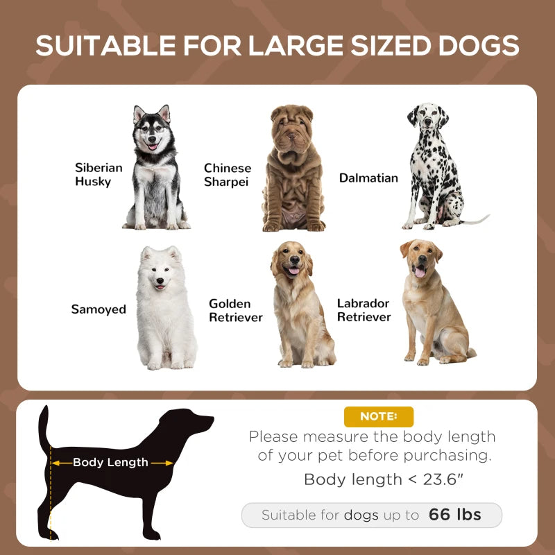 Portable Elevated Dog Bed with Canopy Shade - 36 Inch, Coffee