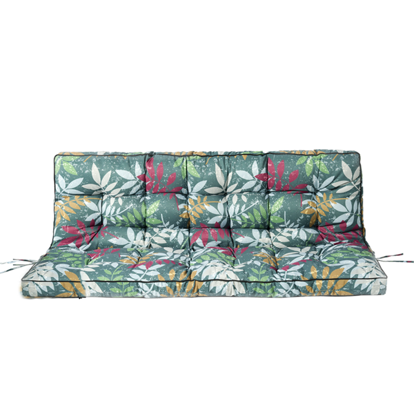 Outdoor Swing Cushions 55 Inch Waterproof 4 Inch Thick Replacement Seat with Backrest Ties