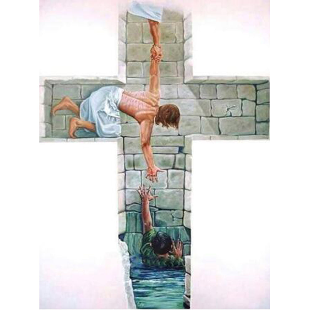 Diamond Painting Cross Stitch Kit - Square & Round Resin Diamonds for Home Decor