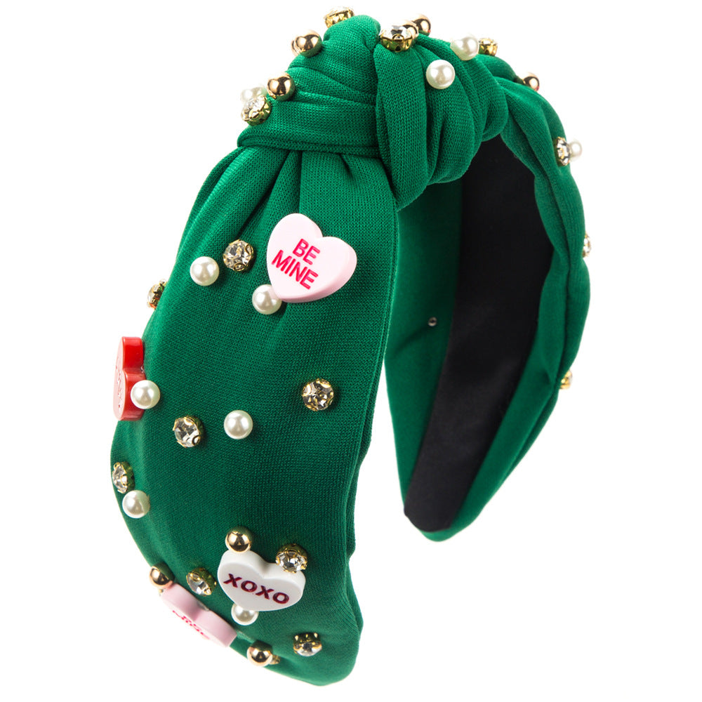 Rhinestone Pearl Hair Headband for Women
