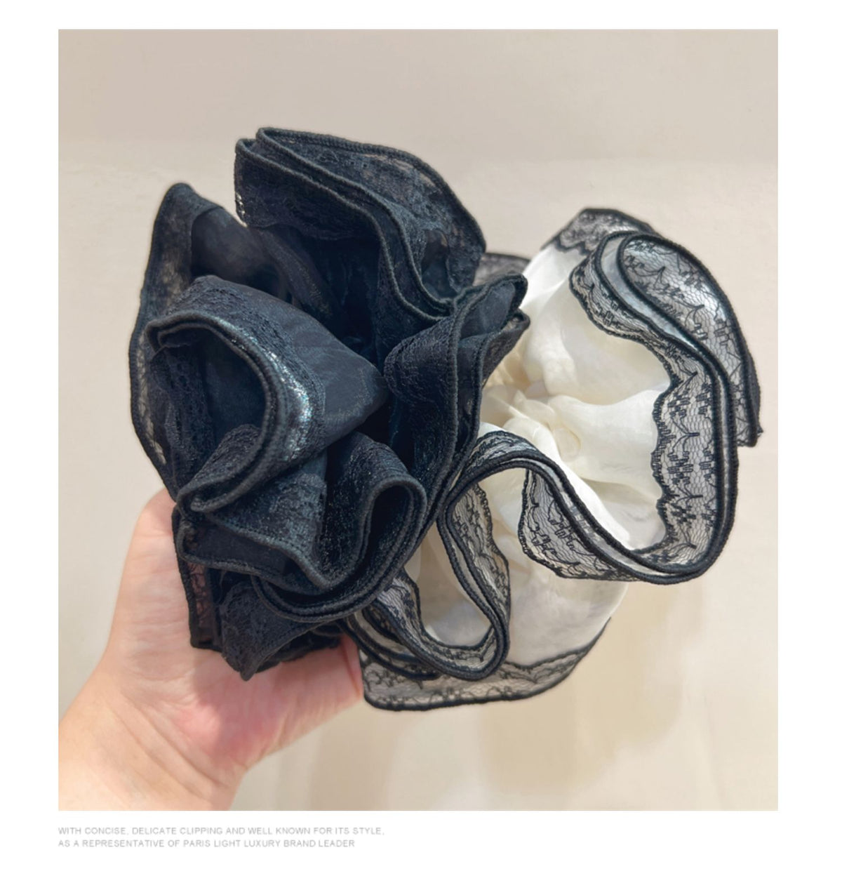 Organza Lace Hair Ring - Elastic Ponytail Holder