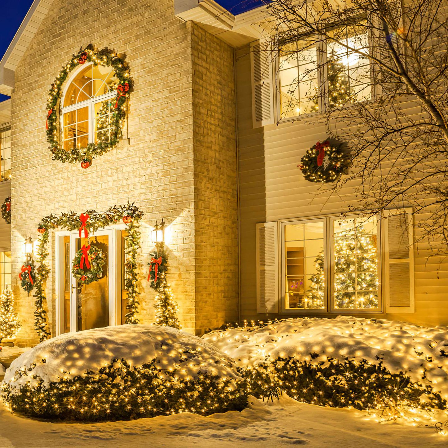 Solar Christmas Net Lights - 9.84x6.56ft, 192 LED, Dimmable
