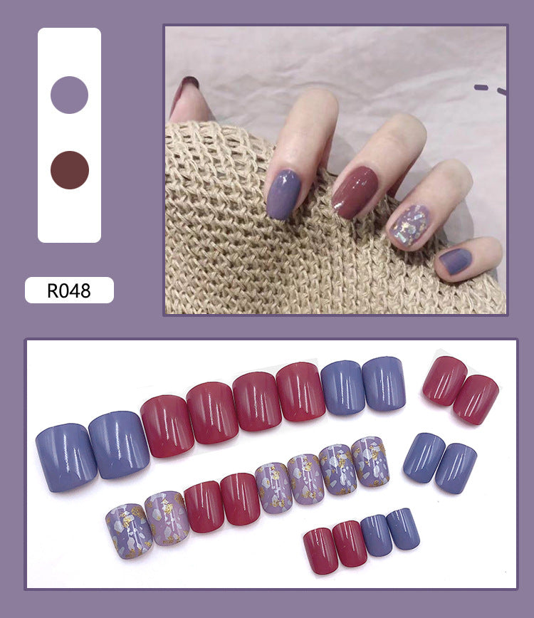 Removable Nail Stickers for Nail Art - 24 Pieces, Multiple Styles