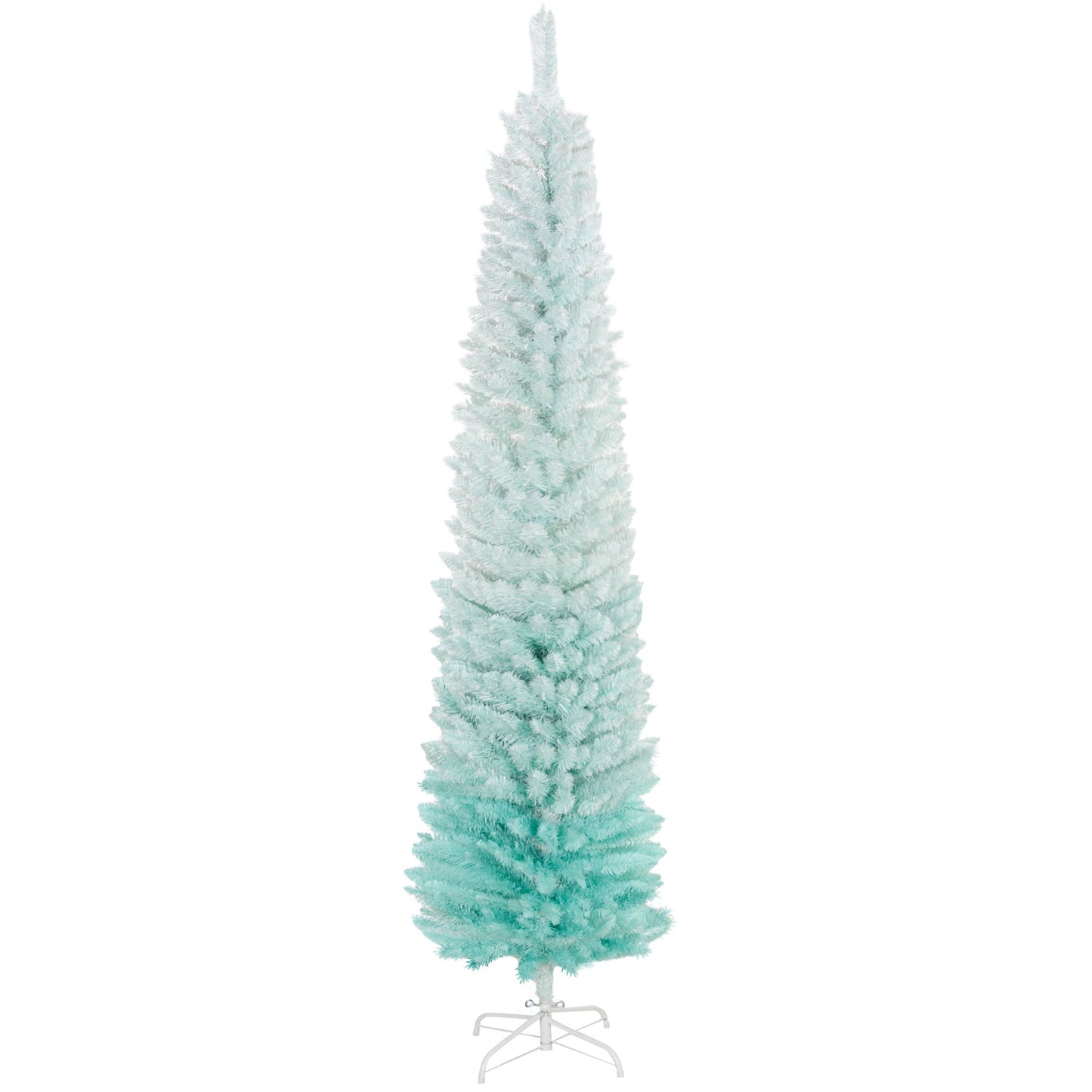 7ft Slim Pencil Artificial Christmas Tree - Blue