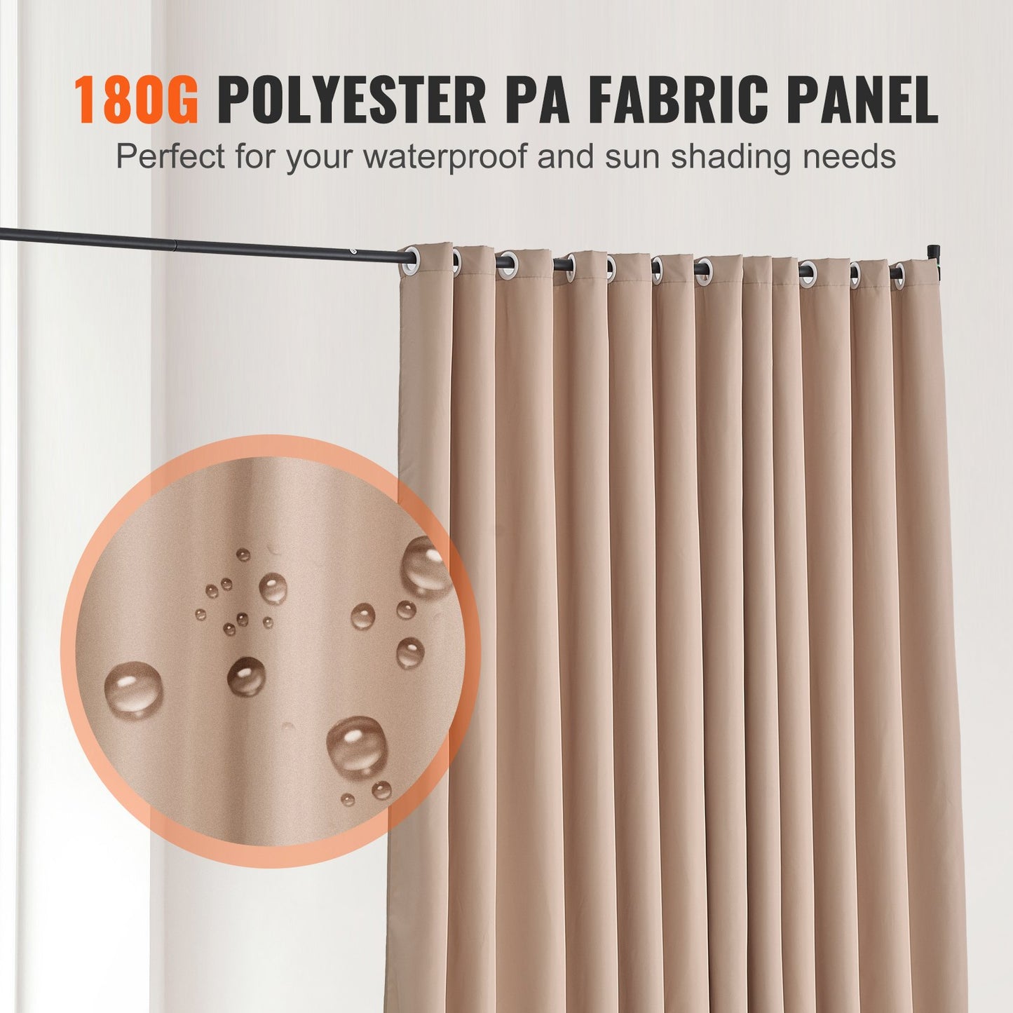 Portable Room Divider with Wheels - 96x120 Inch Privacy Screen