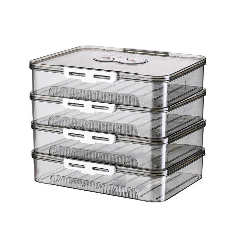 Food Grade Airtight Dumpling Storage Box - Freezer Safe, Multi-Layer Containers