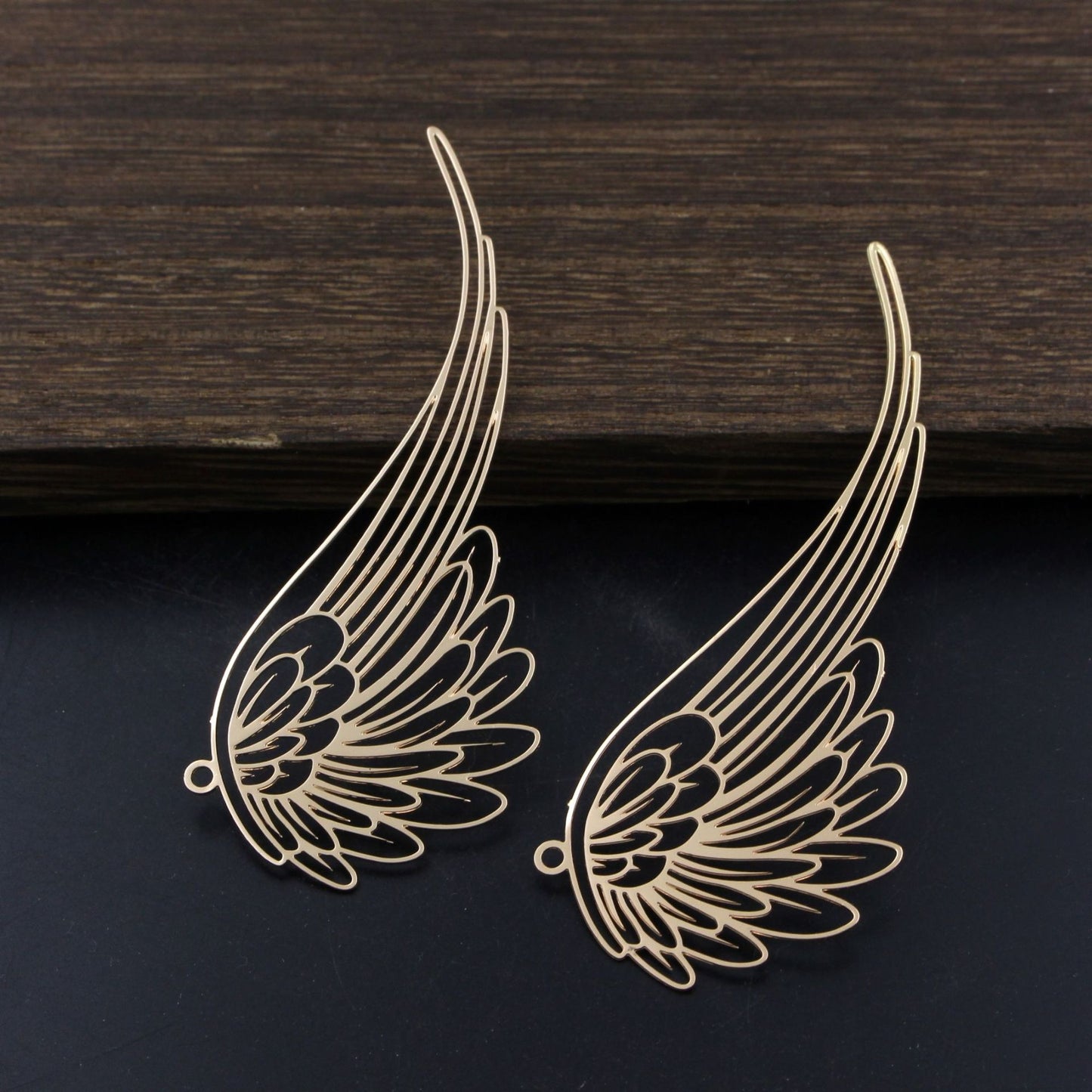 Copper Wing Flower Pendant Jewelry Accessory Gold Silver