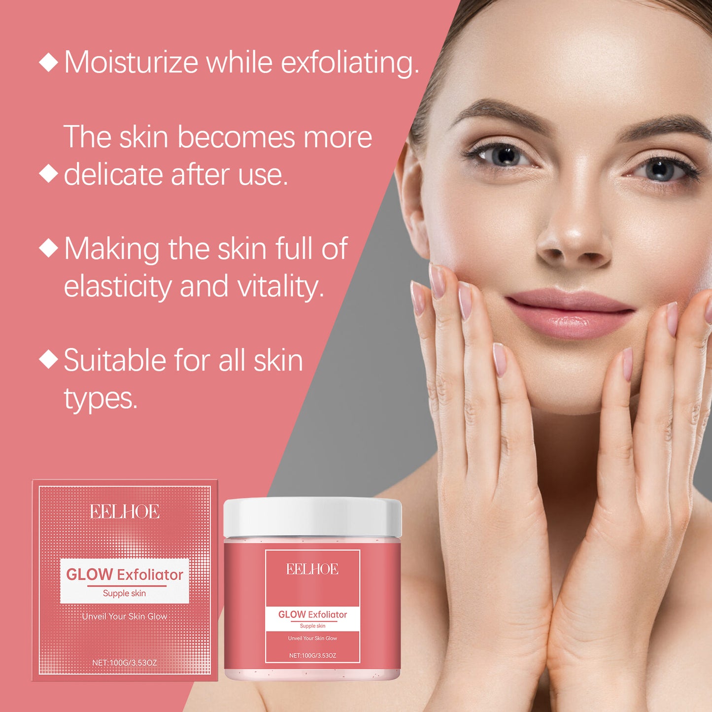 Brightening Facial Scrub with Vitamin C & Shea Butter - Exfoliating Face Care