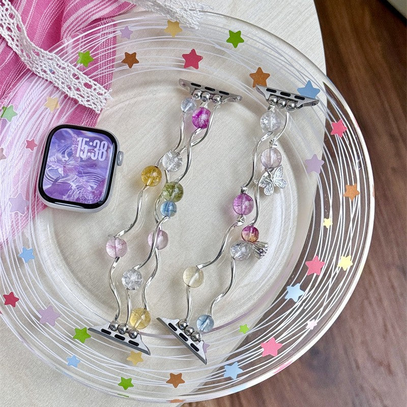 Beaded Elastic Watch Strap for Apple S10, Huawei, Xiaomi & More - Multiple Variants