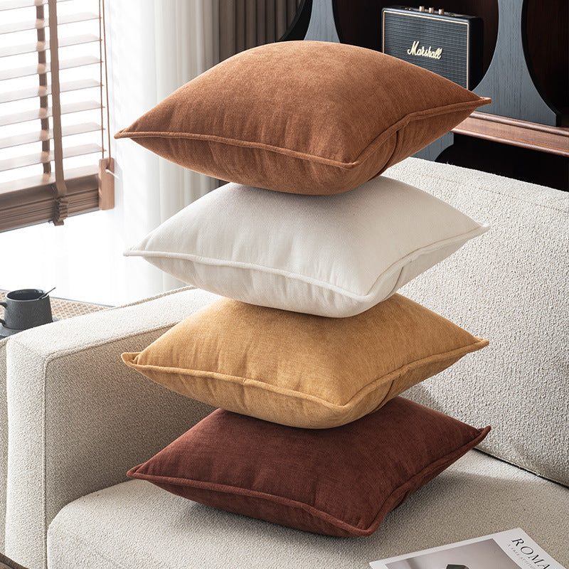 High-End Chenille Throw Pillow Cover and Cushion for Living Room Sofa