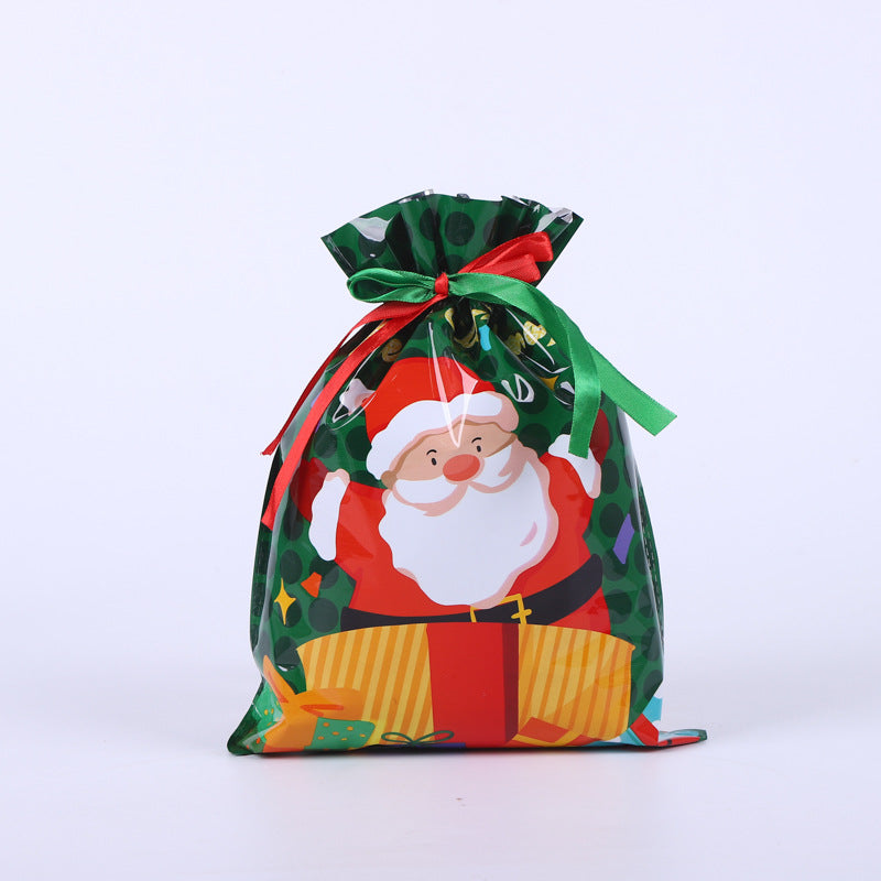 Festive Aluminum Foil Gift Bags for Christmas & New Year Party Packaging