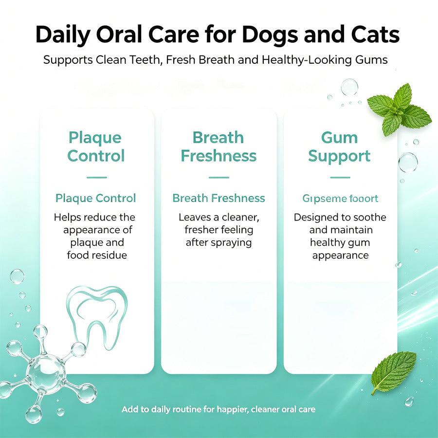 Pet Oral Care Spray 100ml Gentle Oral Hygiene for Dogs