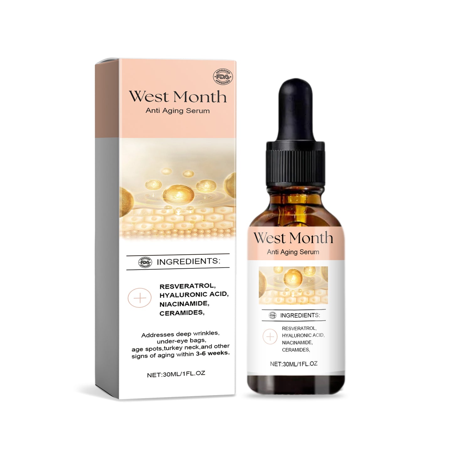 Hydrating Facial Essence Serum with Hyaluronic Acid - 30ml