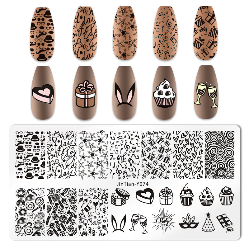 Nail Stamping Plate - Japanese Print Design