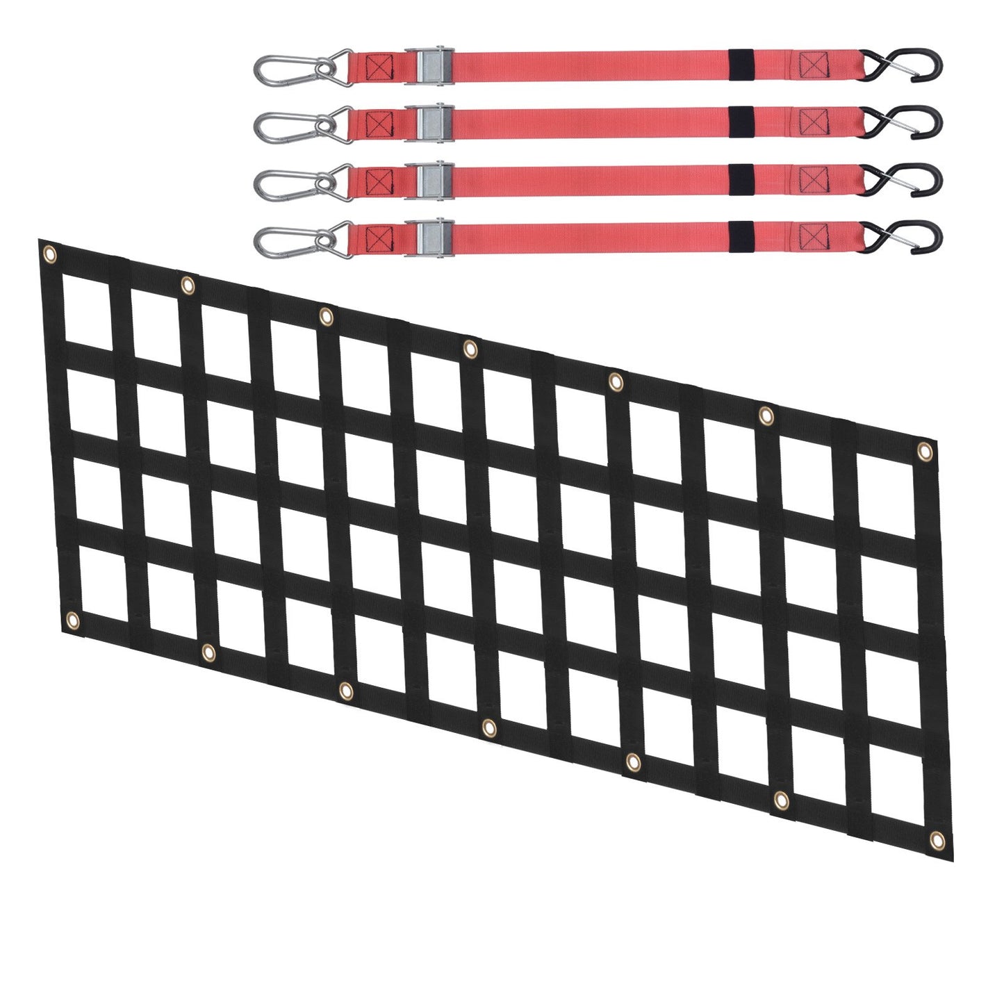Adjustable Pickup Truck Tailgate Net 54x18 Inches Cargo Organizer