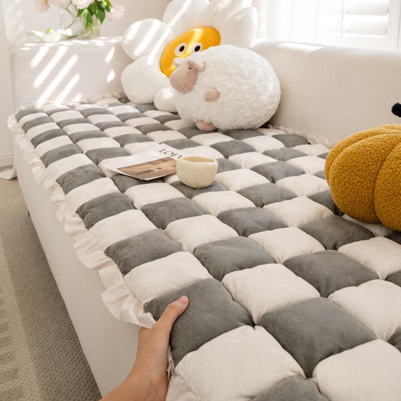 Non-Slip Sofa Cushion Cover - Thickened Chenille Living Room Protector