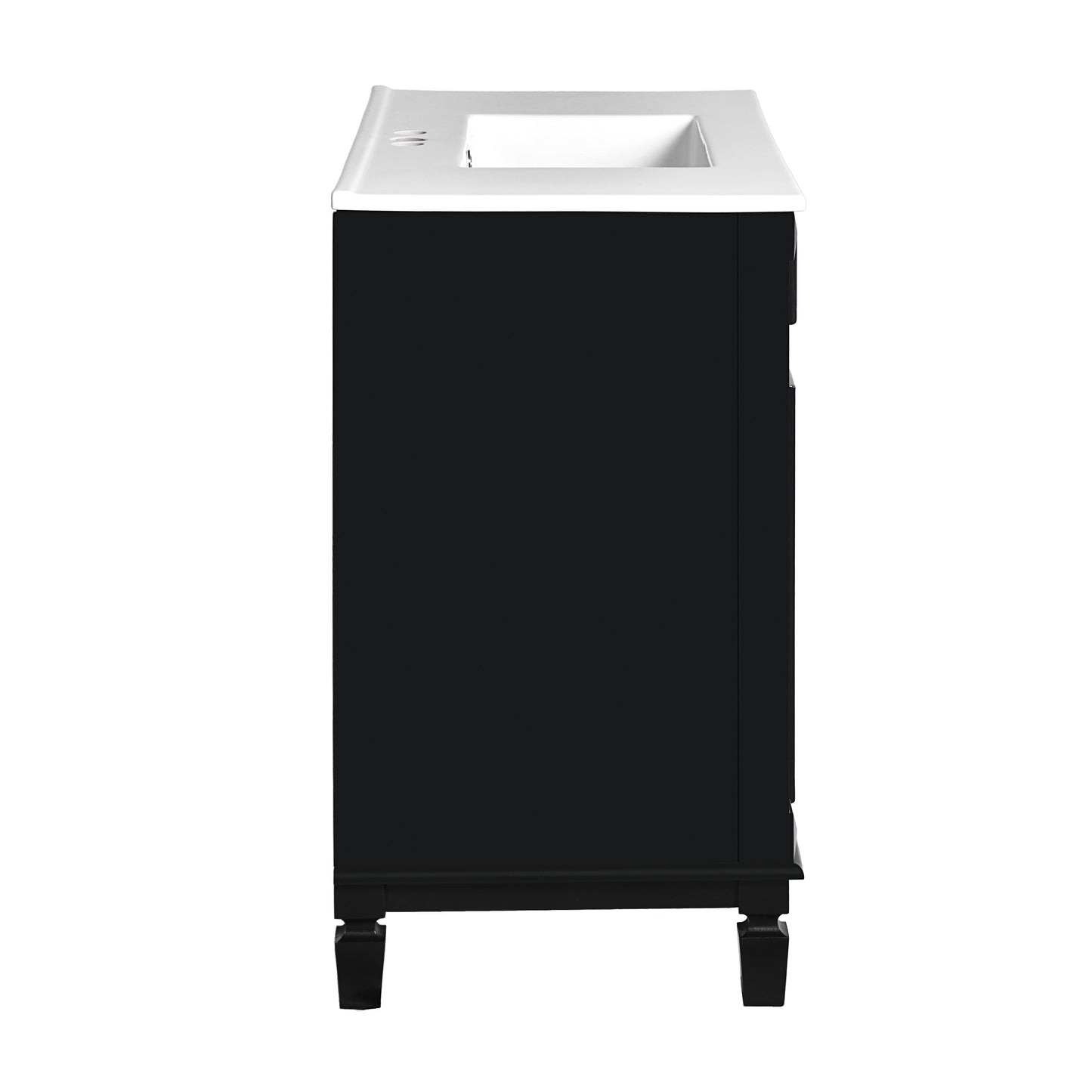 36-Inch Black Bathroom Vanity with Sink & Storage Cabinet