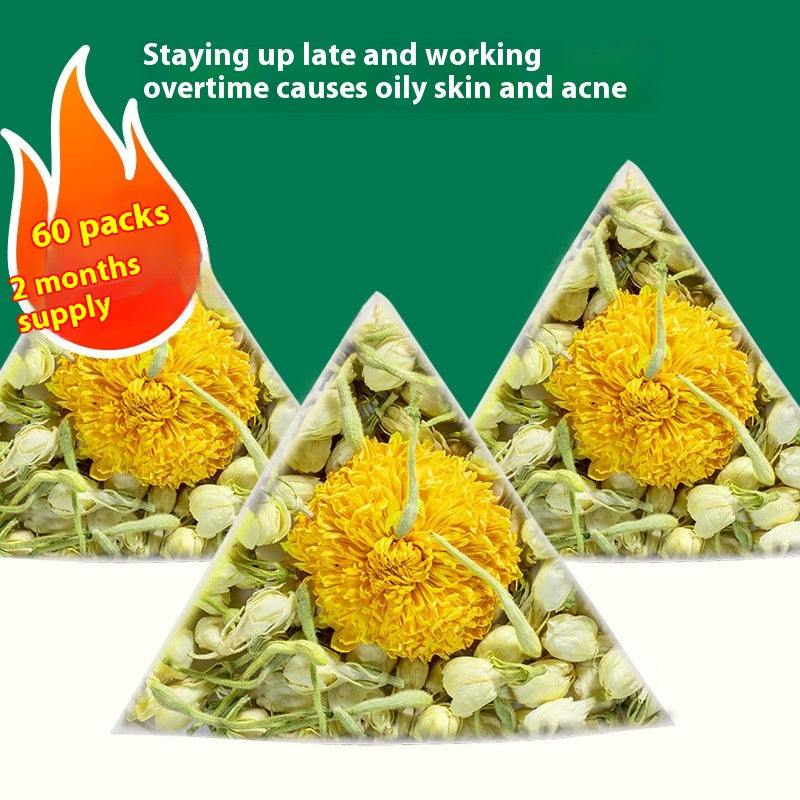 Herbal Flower Tea Bags Set Jasmine Chrysanthemum Honeysuckle Natural Wellness