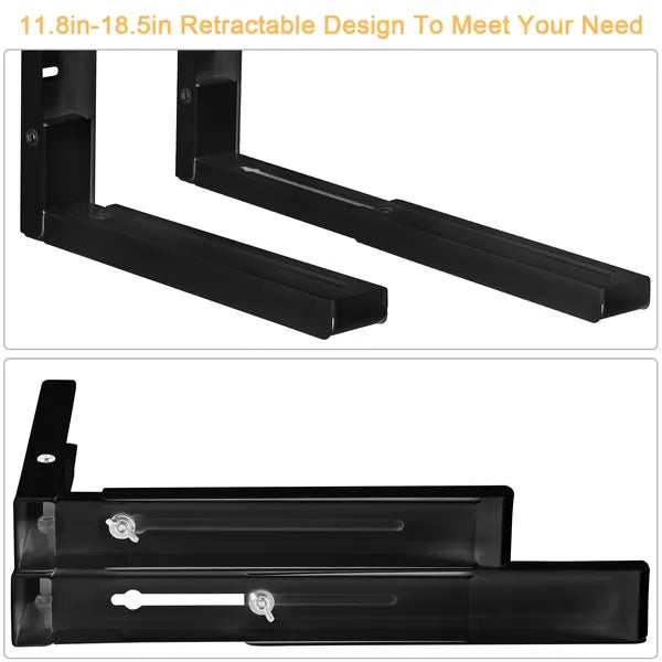 Heavy Duty Wall Microwave Bracket Adjustable Shelving Carbon Steel Mount