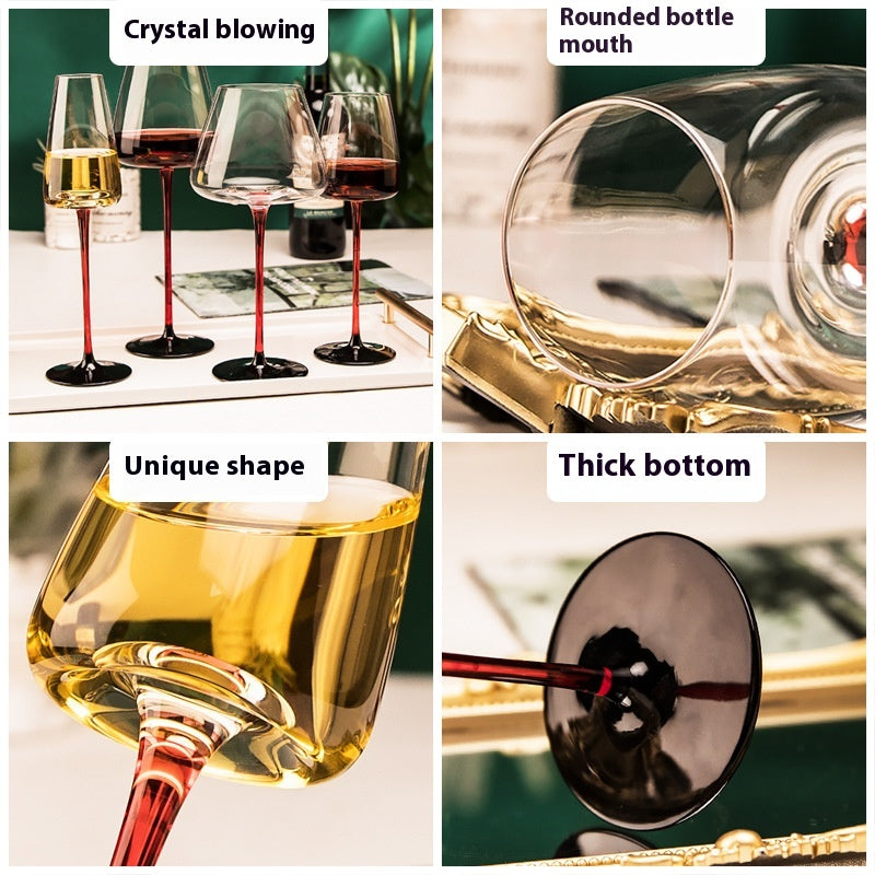 Red Wine Glass Set with Multiple Sizes and Styles - Elegant Home Barware