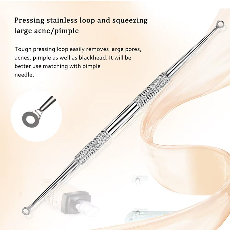 5-Piece Stainless Steel Blackhead Extractor and Acne Removal Tool Kit