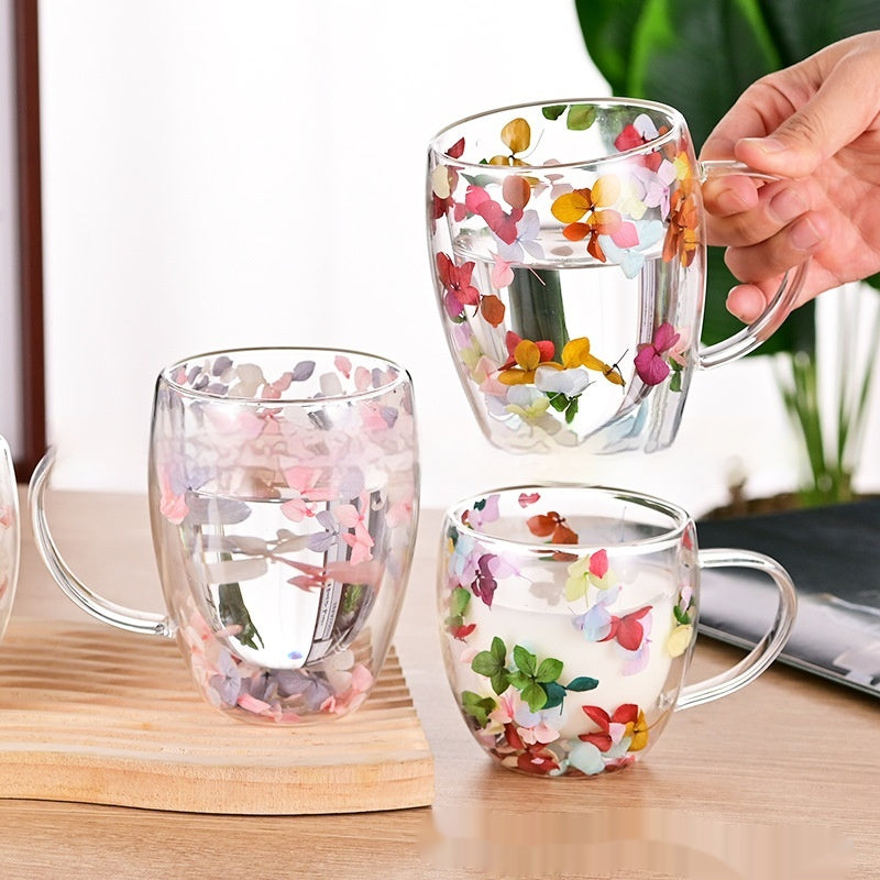 Insulated Double-Walled Borosilicate Glass Cup - Kitchen Drinkware