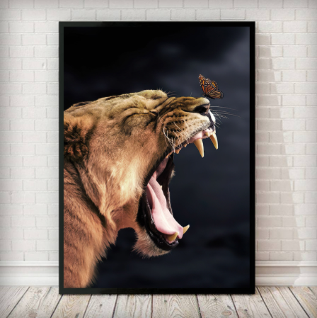 Diamond Painting Mosaic Kit Lion Tiger Embroidery Cross Stitch Art - Multiple Sizes & Styles