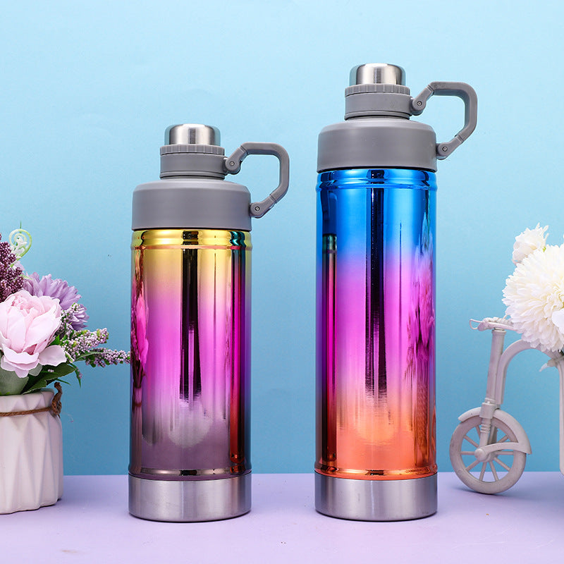 304 Stainless Steel Double-Wall Insulated Travel Mug with Flip-Top Lid
