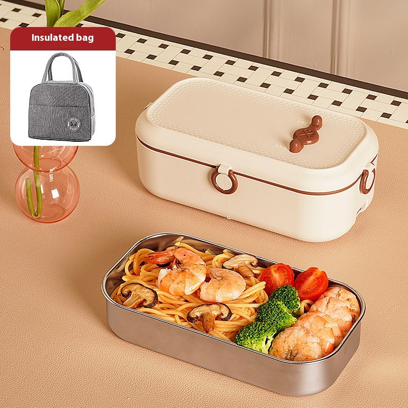 Electric Heated Lunch Box with Insulation and Stainless Steel Container