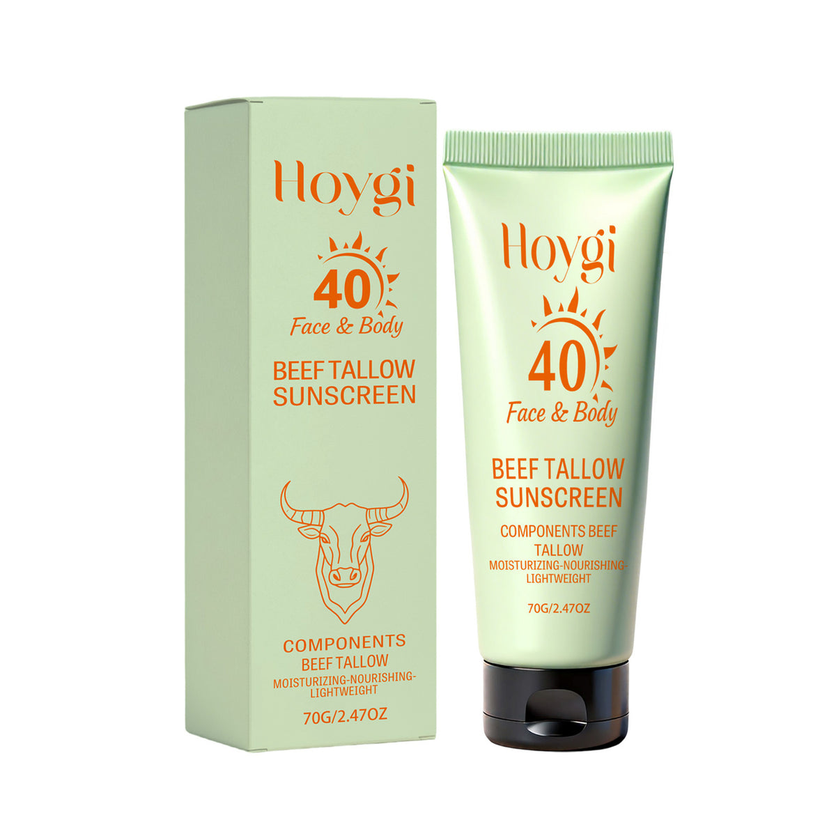 Moisturizing Sunscreen with Tallow & SPF 70g - Face Skin Care