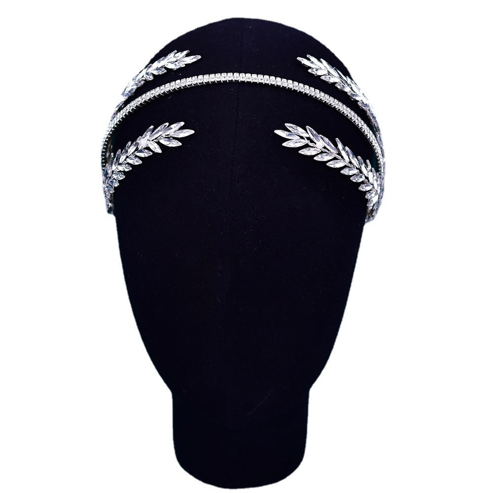 Silver Rhinestone Hair Band for Wedding Bride Headwear