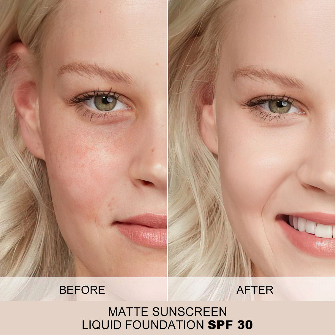 Matte Liquid Foundation with SPF 30 Sunscreen Protection