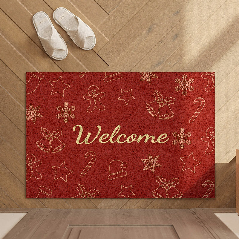 Christmas Door Mat - Mud Earth Removing Decorative Entrance Rug