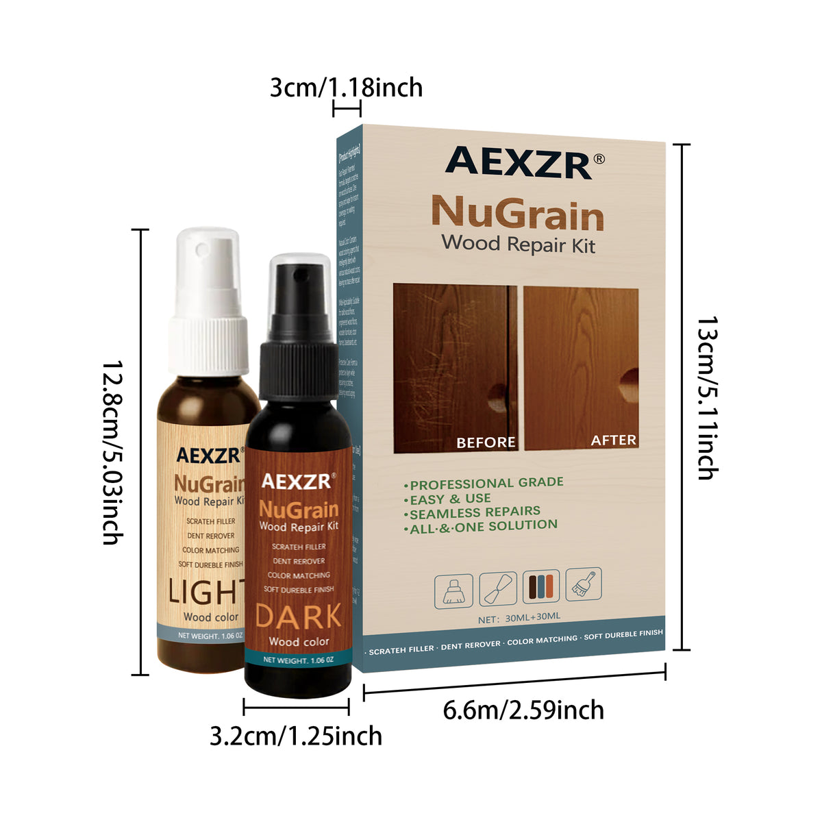 Wooden Floor Home Repair Spray 30ml - Indoor Dust & Moisture Control
