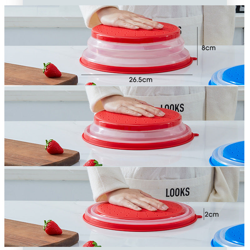 Microwave Splatter Cover Vented Food Guard with Hook Hole - Kitchen Gadget