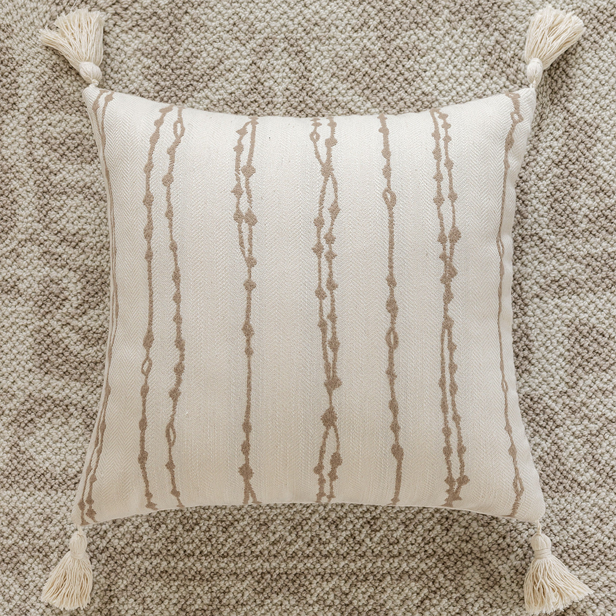 French-Style Sofa Pillowcase Set with Lumbar Support and Plush Backrest