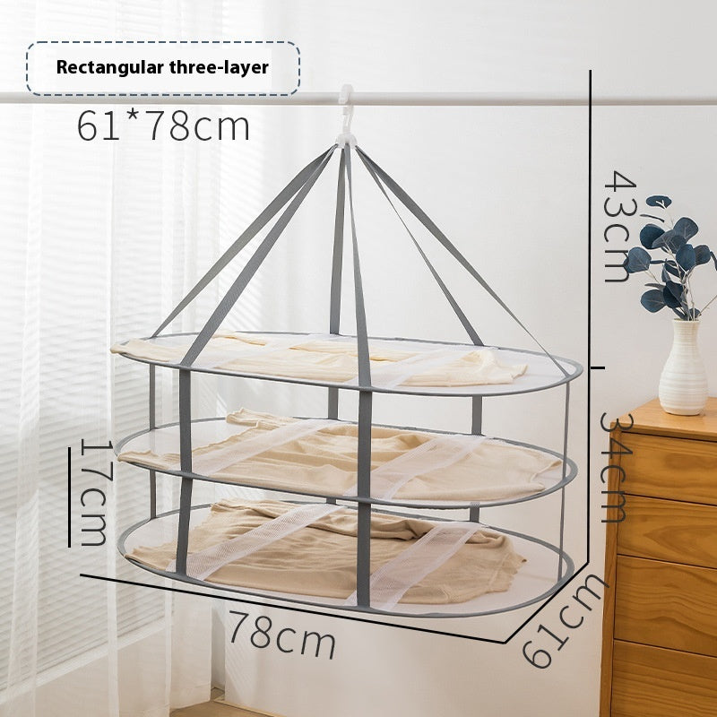 Foldable Large Flat Sweater Storage Basket Anti-Deformation Clothes Organizer